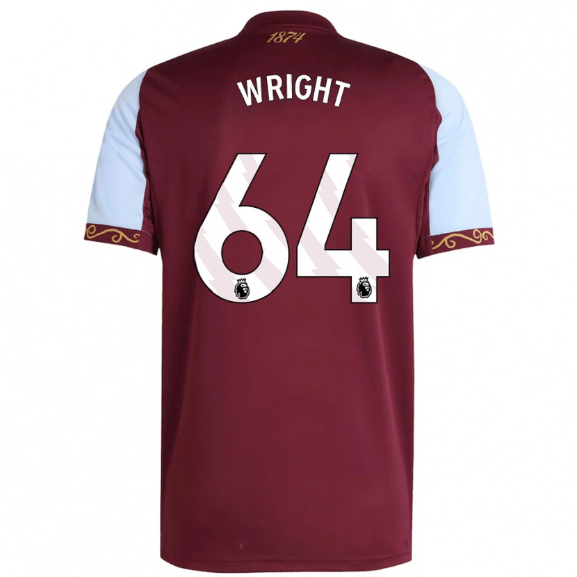 Danxen Dámské James Wright #64 Burgundská Nebesky Modrá Domů Hráčské Dresy 2025/26 Dres