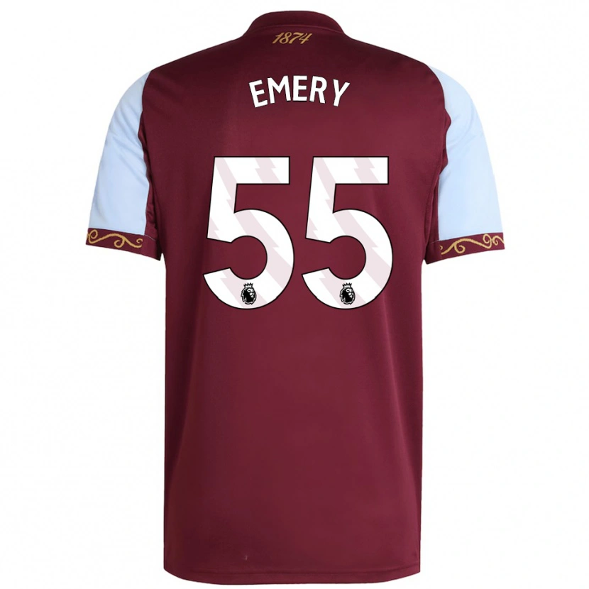 Danxen Dámské Lander Emery #55 Burgundská Nebesky Modrá Domů Hráčské Dresy 2025/26 Dres