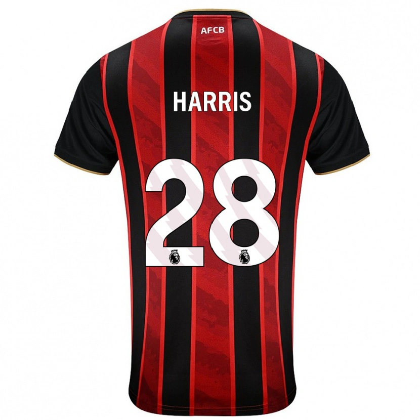 Danxen Dámské Charlotte Harris #28 Červená Černá Domů Hráčské Dresy 2025/26 Dres