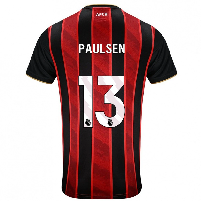 Danxen Dámské Alex Paulsen #13 Červená Černá Domů Hráčské Dresy 2025/26 Dres