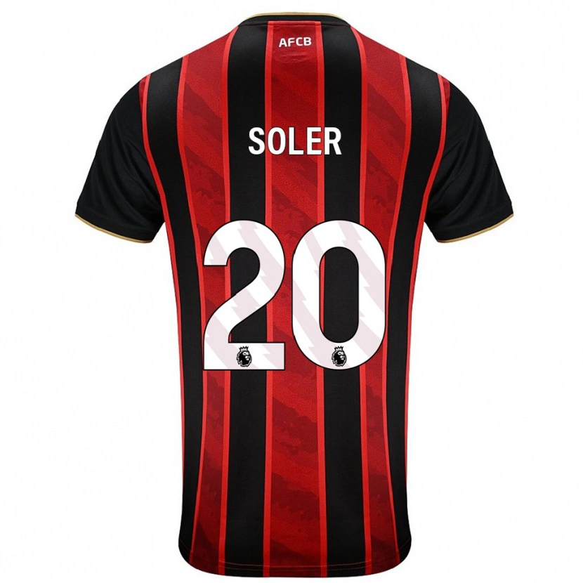Danxen Dámské Julio Soler #20 Červená Černá Domů Hráčské Dresy 2025/26 Dres