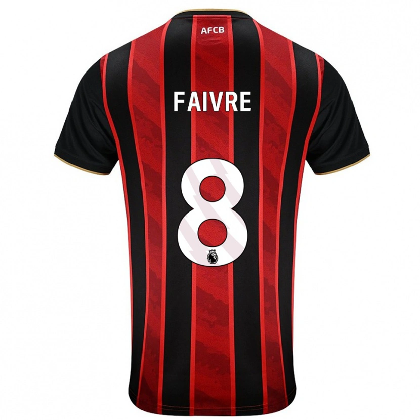 Danxen Dámské Romain Faivre #8 Červená Černá Domů Hráčské Dresy 2025/26 Dres