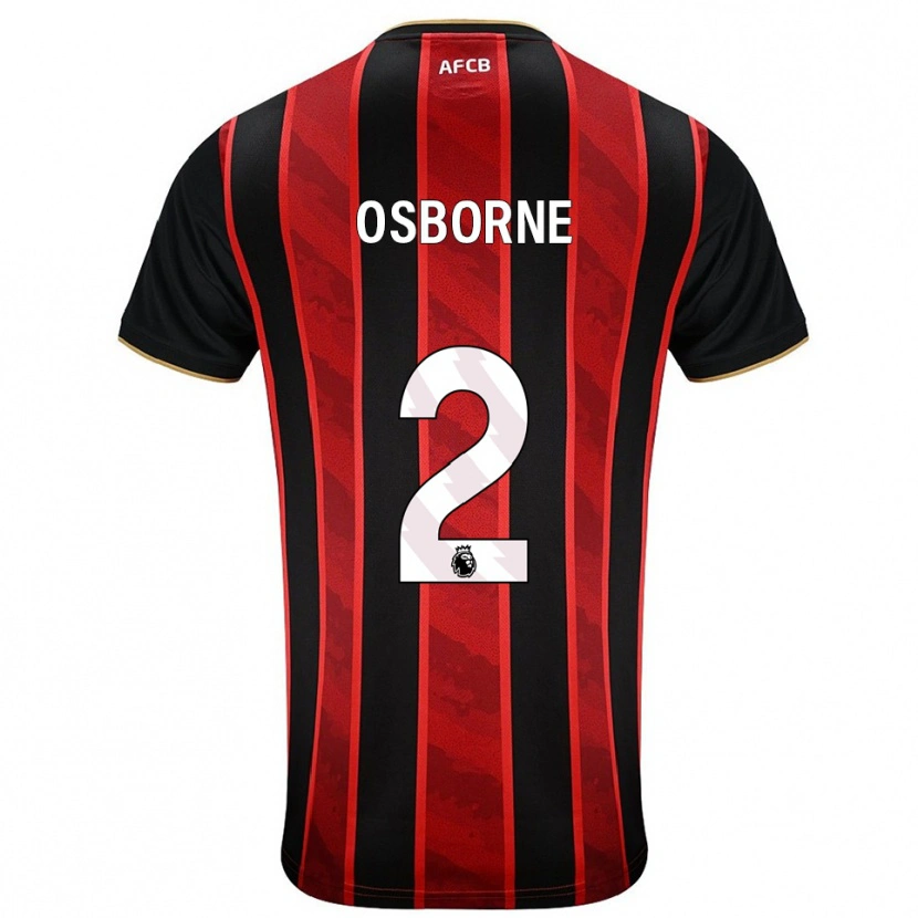 Danxen Dámské Charlie Osborne #2 Červená Černá Domů Hráčské Dresy 2025/26 Dres