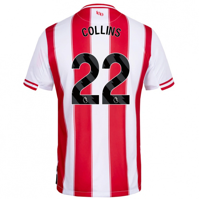 Danxen Dámské Nathan Collins #22 Červená Bílá Domů Hráčské Dresy 2025/26 Dres