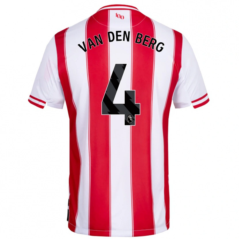 Danxen Dámské Sepp Van Den Berg #4 Červená Bílá Domů Hráčské Dresy 2025/26 Dres