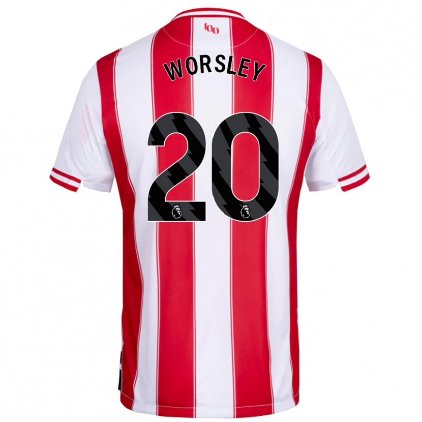 Danxen Dámské Freya Worsley #20 Červená Bílá Domů Hráčské Dresy 2025/26 Dres