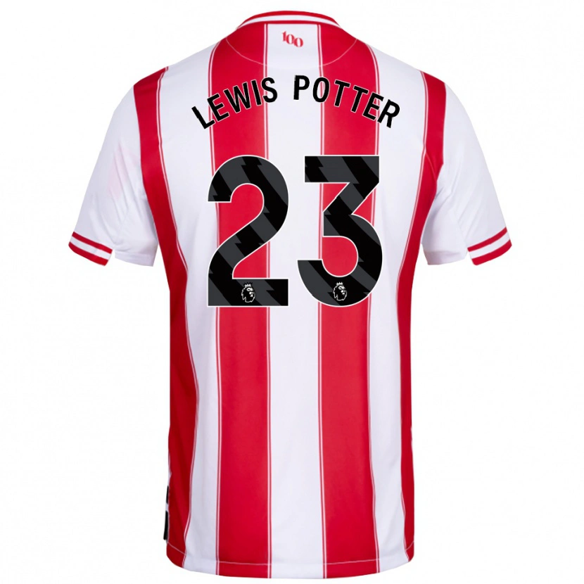 Danxen Dámské Keane Lewis-Potter #23 Červená Bílá Domů Hráčské Dresy 2025/26 Dres