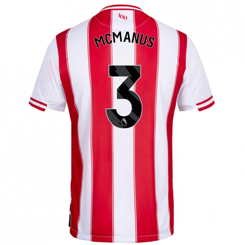 Danxen Dámské Conor Mcmanus #3 Červená Bílá Domů Hráčské Dresy 2025/26 Dres