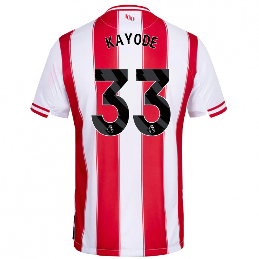 Danxen Dámské Michael Kayode #33 Červená Bílá Domů Hráčské Dresy 2025/26 Dres