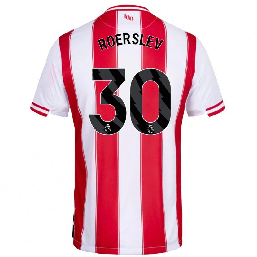 Danxen Dámské Mads Roerslev #30 Červená Bílá Domů Hráčské Dresy 2025/26 Dres