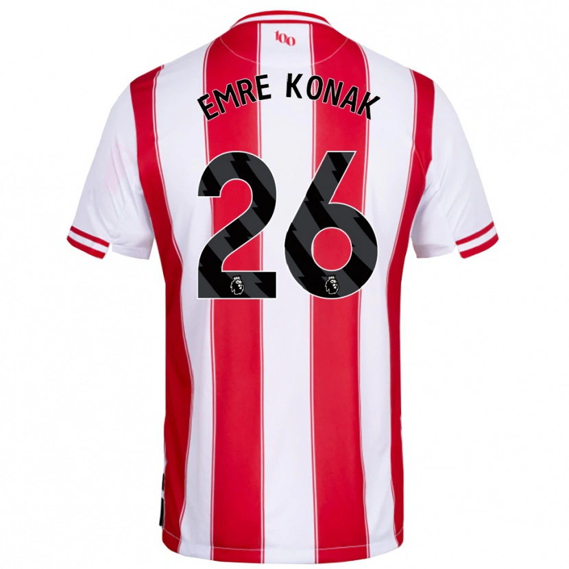 Danxen Dámské Yunus Emre Konak #26 Červená Bílá Domů Hráčské Dresy 2025/26 Dres