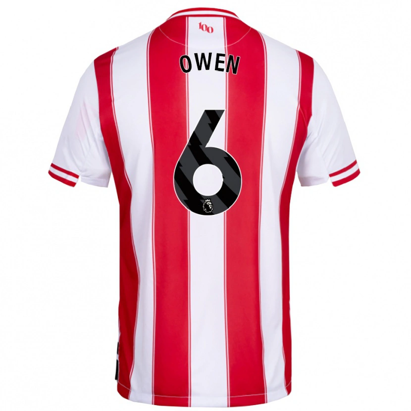 Danxen Dámské Riley Owen #6 Červená Bílá Domů Hráčské Dresy 2025/26 Dres