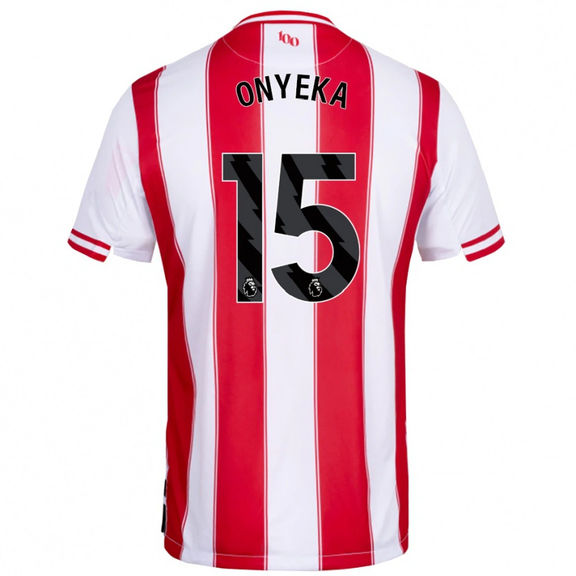Danxen Dámské Frank Onyeka #15 Červená Bílá Domů Hráčské Dresy 2025/26 Dres