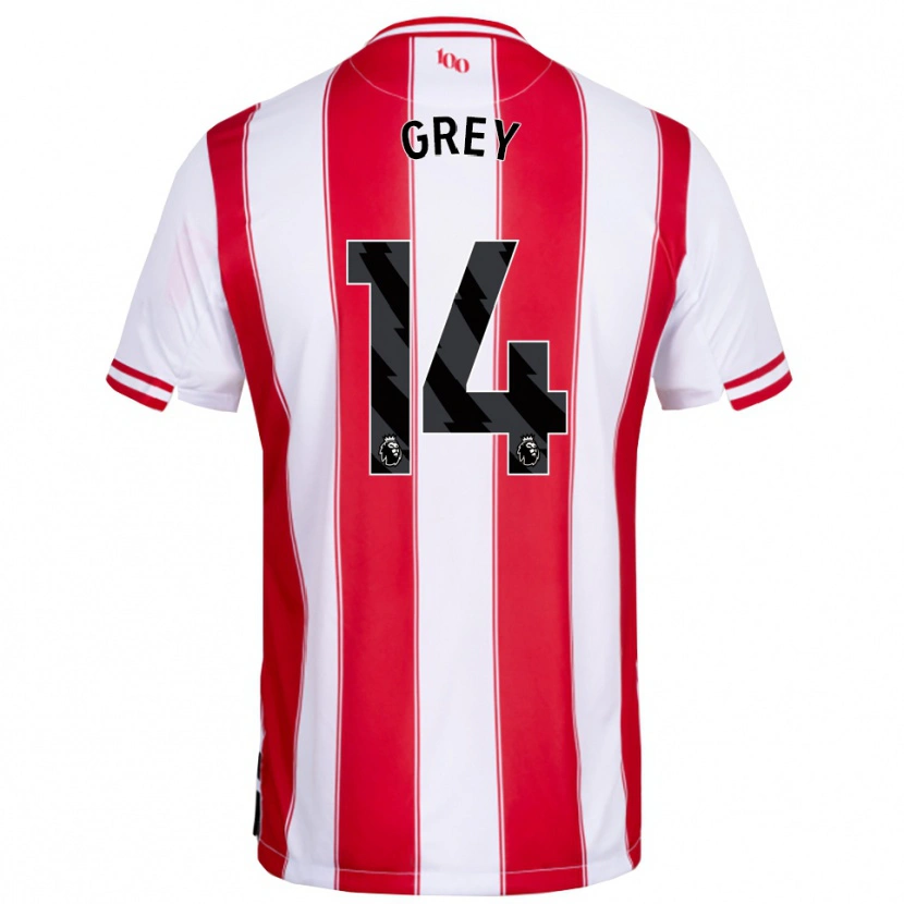 Danxen Dámské Andre Grey #14 Červená Bílá Domů Hráčské Dresy 2025/26 Dres