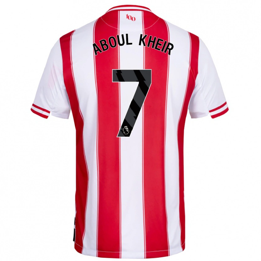 Danxen Dámské Nour Aboul Kheir #7 Červená Bílá Domů Hráčské Dresy 2025/26 Dres