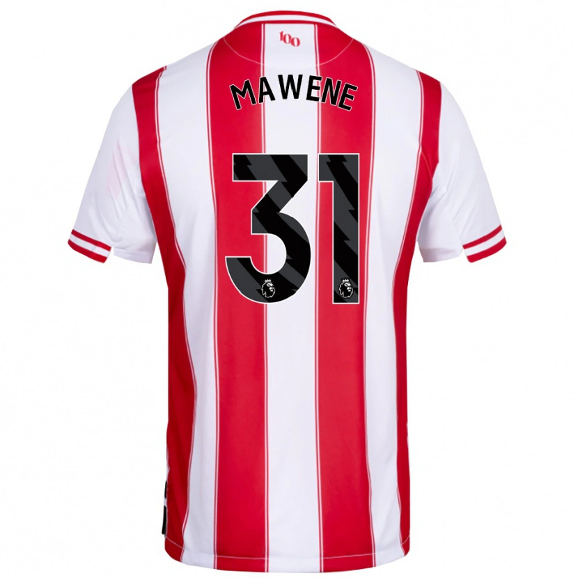 Danxen Dámské Theo Mawene #31 Červená Bílá Domů Hráčské Dresy 2025/26 Dres