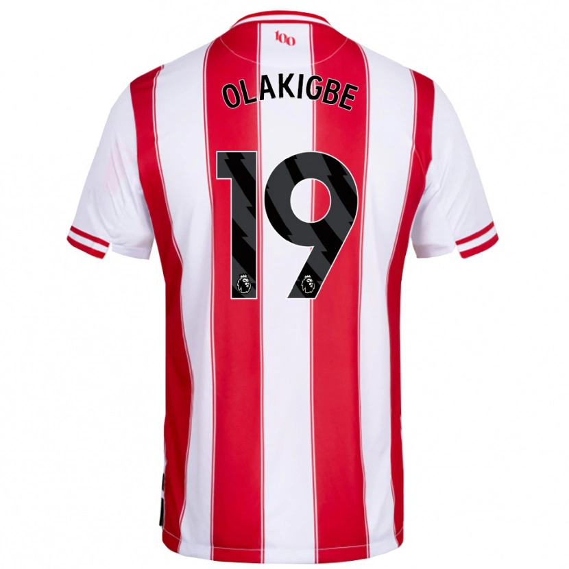 Danxen Dámské Michael Olakigbe #19 Červená Bílá Domů Hráčské Dresy 2025/26 Dres