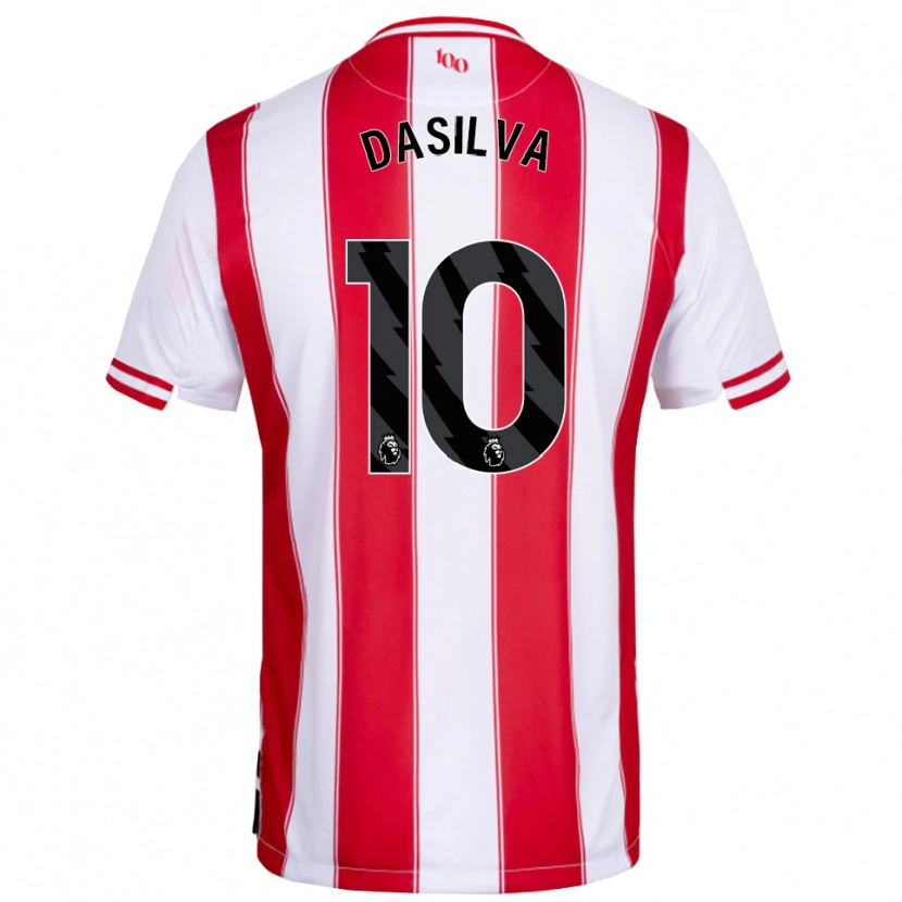 Danxen Dámské Josh Dasilva #10 Červená Bílá Domů Hráčské Dresy 2025/26 Dres
