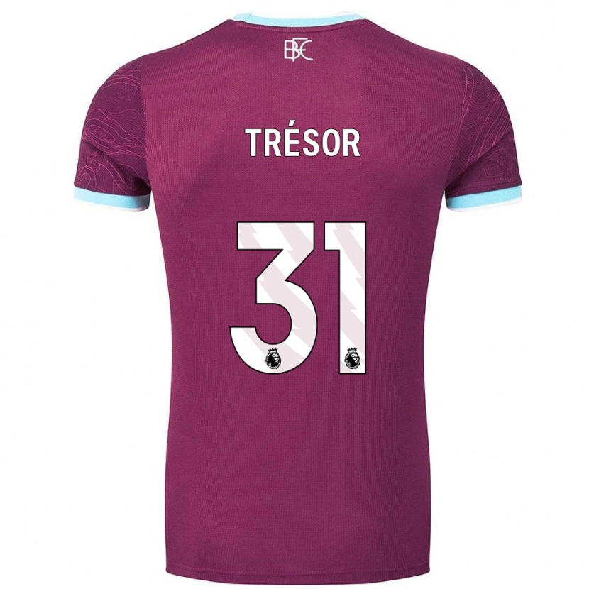 Danxen Dámské Mike Trésor #31 Burgundská Nebesky Modrá Domů Hráčské Dresy 2025/26 Dres