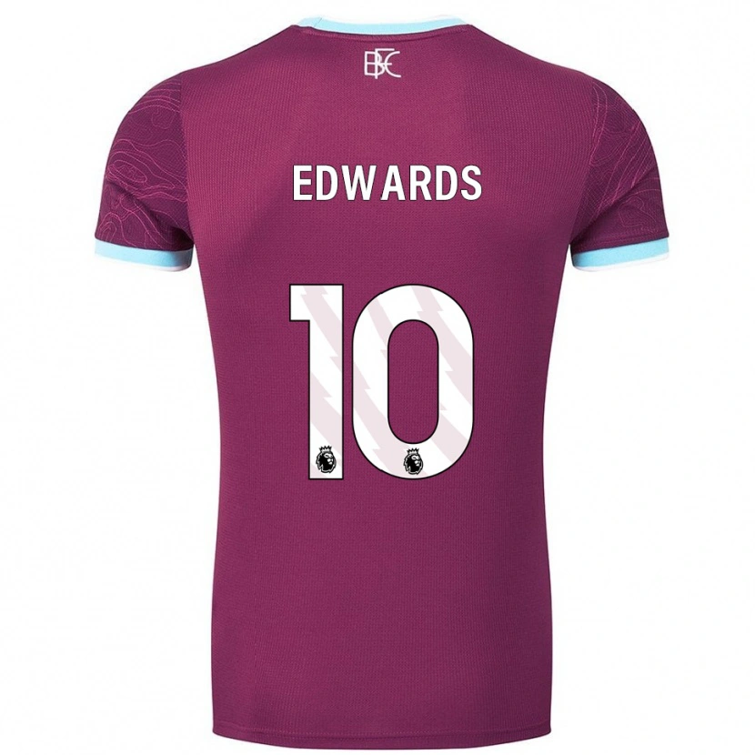Danxen Dámské Marcus Edwards #10 Burgundská Nebesky Modrá Domů Hráčské Dresy 2025/26 Dres