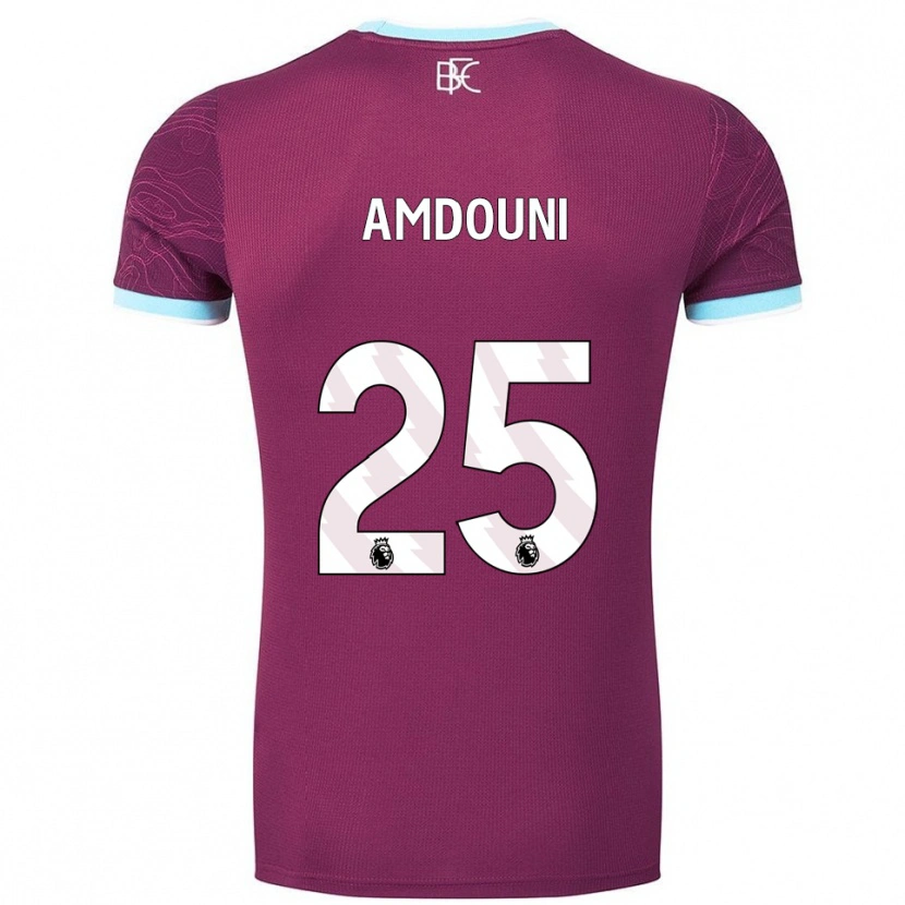 Danxen Dámské Zeki Amdouni #25 Burgundská Nebesky Modrá Domů Hráčské Dresy 2025/26 Dres