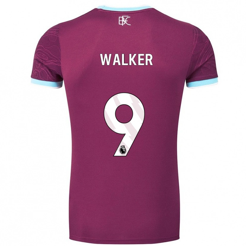 Danxen Dámské Claudia Walker #9 Burgundská Nebesky Modrá Domů Hráčské Dresy 2025/26 Dres