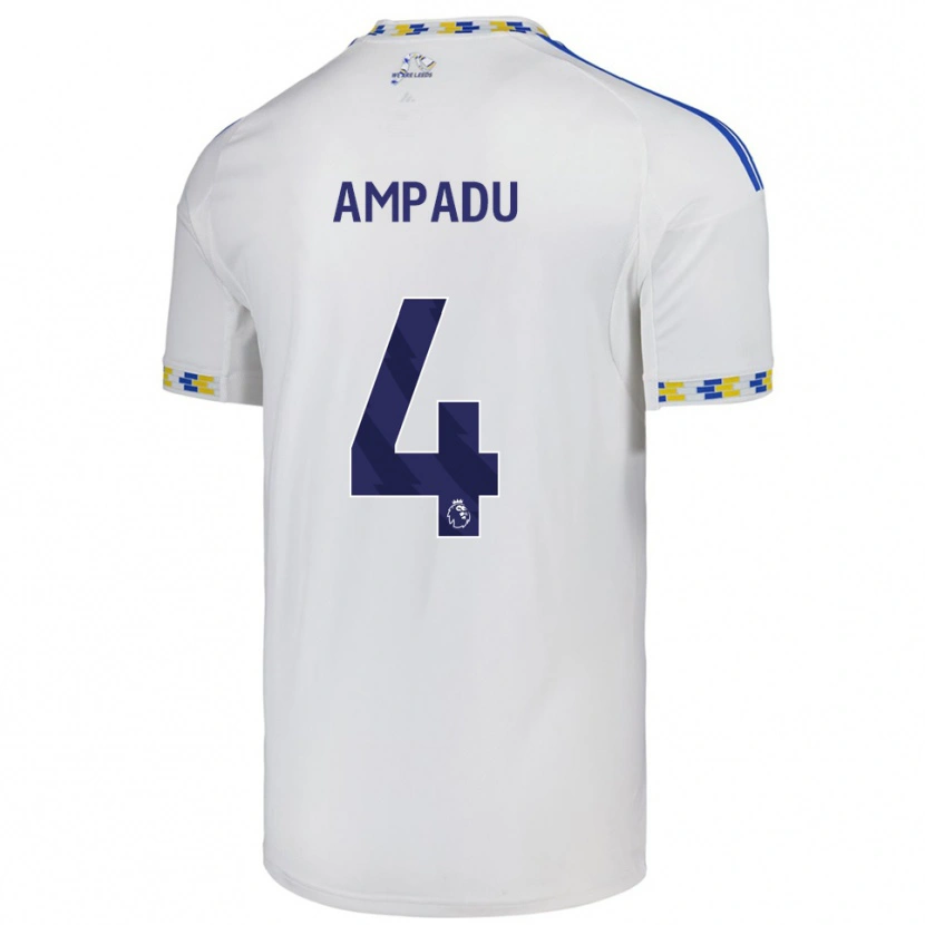 Danxen Dámské Ethan Ampadu #4 Bílá Modrá Domů Hráčské Dresy 2025/26 Dres