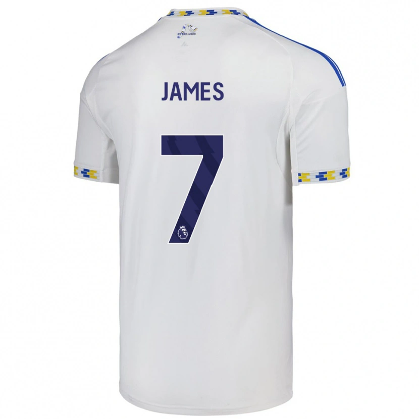 Danxen Dámské Daniel James #7 Bílá Modrá Domů Hráčské Dresy 2025/26 Dres