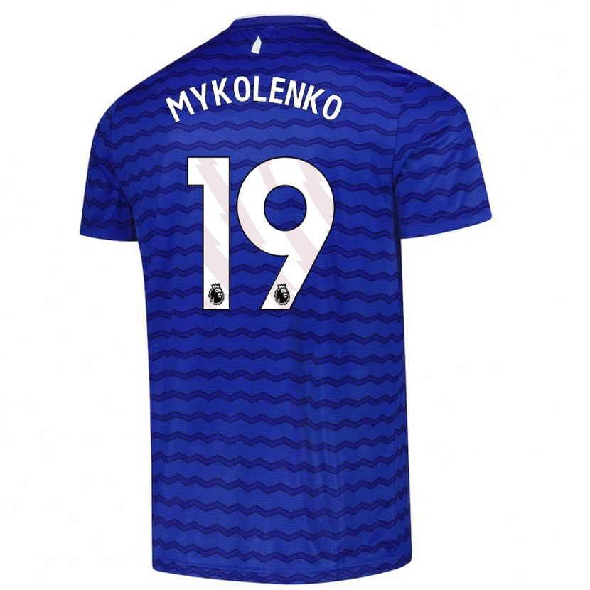 Danxen Dámské Vitaliy Mykolenko #19 Modrá Tmavě Modrá Domů Hráčské Dresy 2025/26 Dres