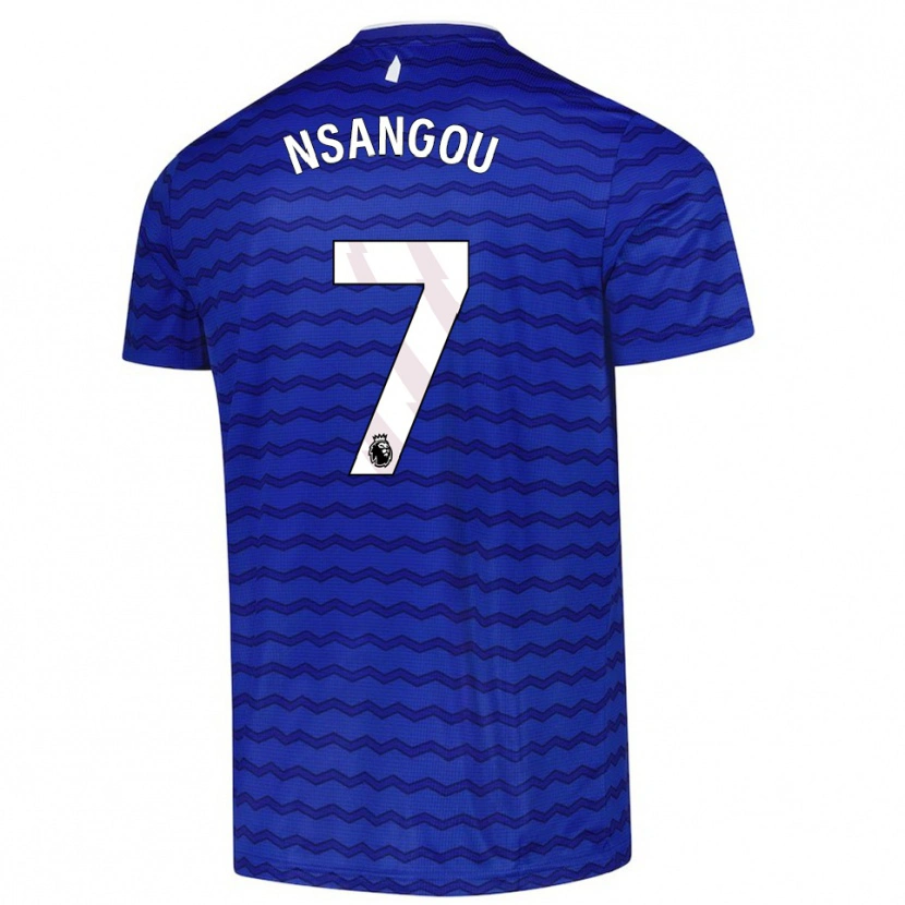 Danxen Dámské Jonathan Nsangou #7 Modrá Tmavě Modrá Domů Hráčské Dresy 2025/26 Dres