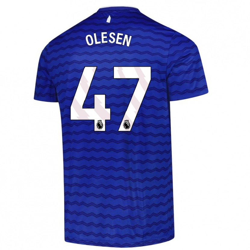 Danxen Dámské Karoline Olesen #47 Modrá Tmavě Modrá Domů Hráčské Dresy 2025/26 Dres