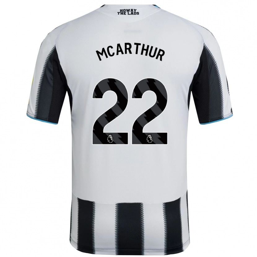 Danxen Dámské Charlie Mcarthur #22 Černá Bílá Domů Hráčské Dresy 2025/26 Dres