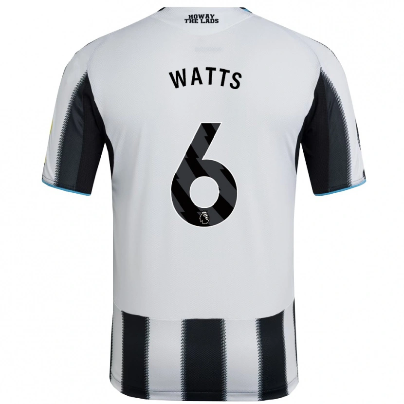 Danxen Dámské Logan Watts #6 Černá Bílá Domů Hráčské Dresy 2025/26 Dres