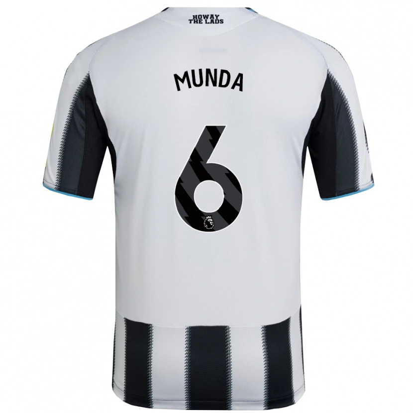 Danxen Dámské Anthony Munda #6 Černá Bílá Domů Hráčské Dresy 2025/26 Dres