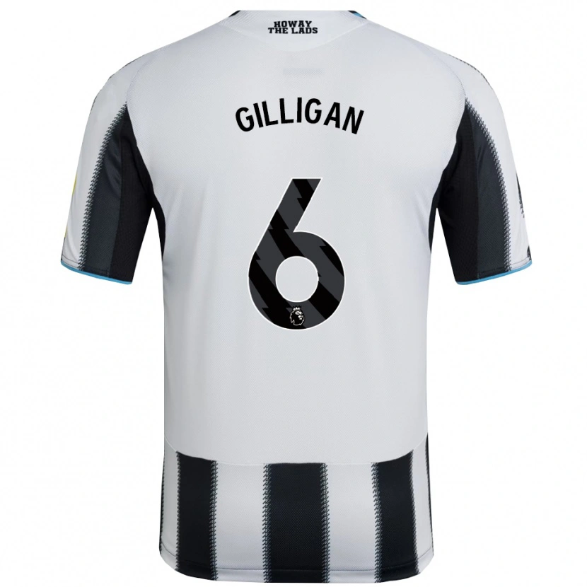 Danxen Dámské Luke Gilligan #6 Černá Bílá Domů Hráčské Dresy 2025/26 Dres