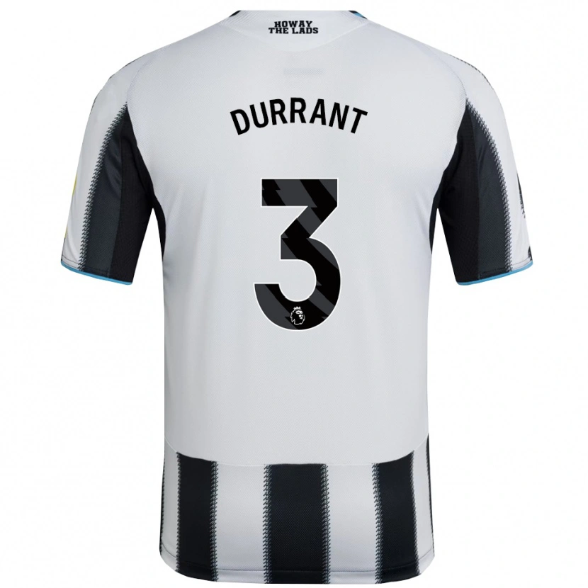 Danxen Dámské Jake Durrant #3 Černá Bílá Domů Hráčské Dresy 2025/26 Dres