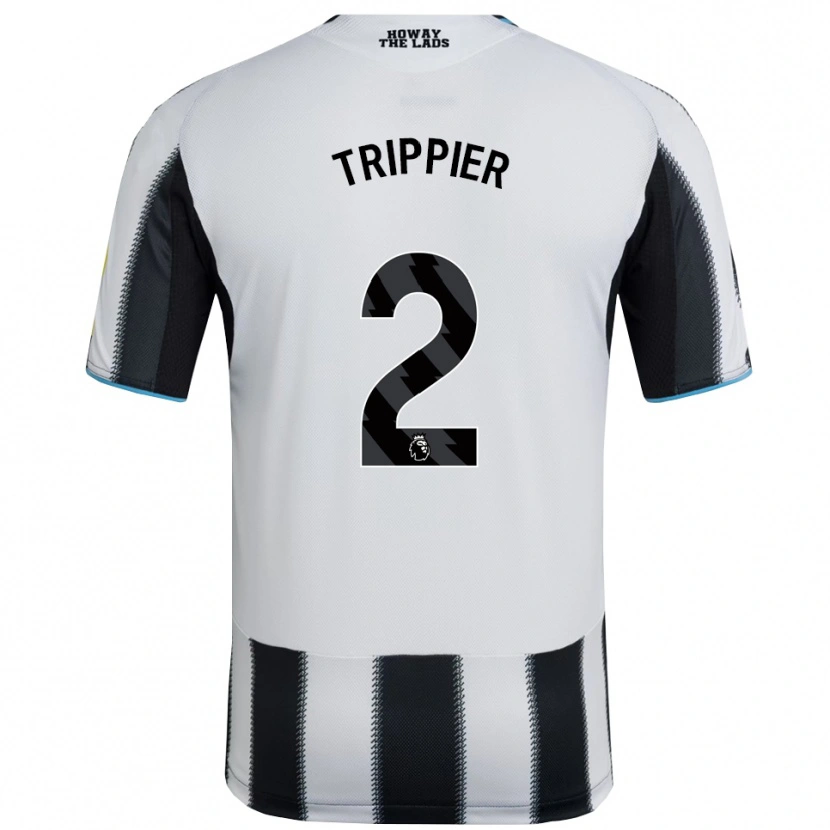 Danxen Dámské Kieran Trippier #2 Černá Bílá Domů Hráčské Dresy 2025/26 Dres