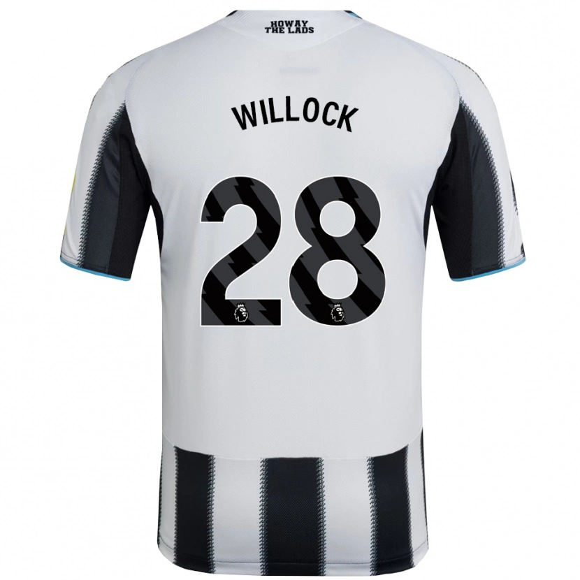 Danxen Dámské Joe Willock #28 Černá Bílá Domů Hráčské Dresy 2025/26 Dres