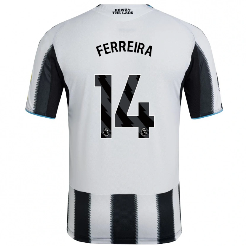 Danxen Dámské Matheos Ferreira #14 Černá Bílá Domů Hráčské Dresy 2025/26 Dres