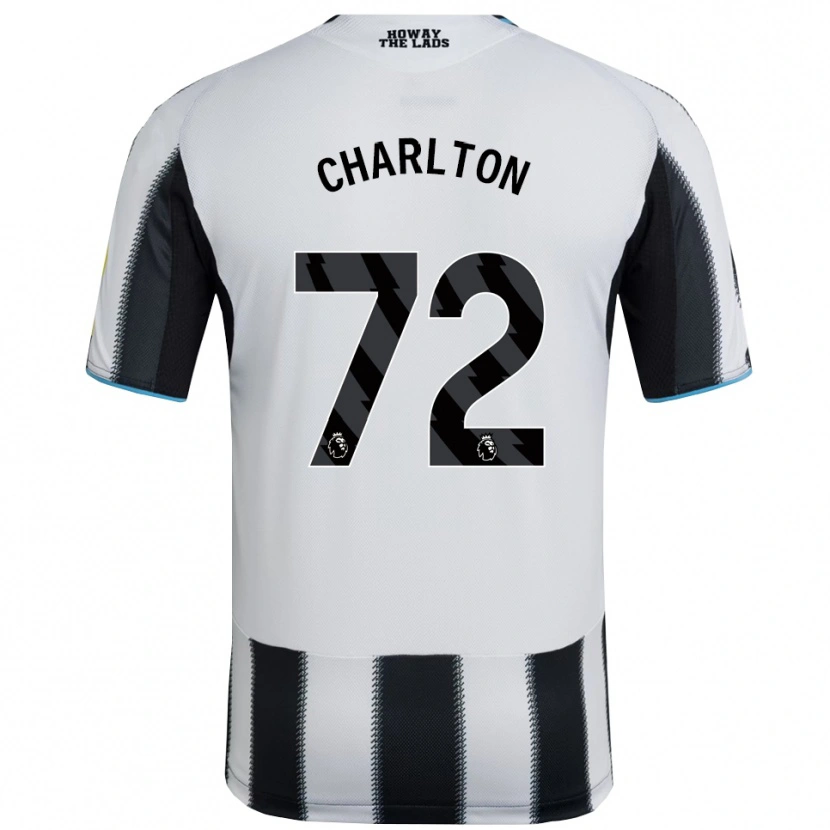 Danxen Dámské Dylan Charlton #72 Černá Bílá Domů Hráčské Dresy 2025/26 Dres