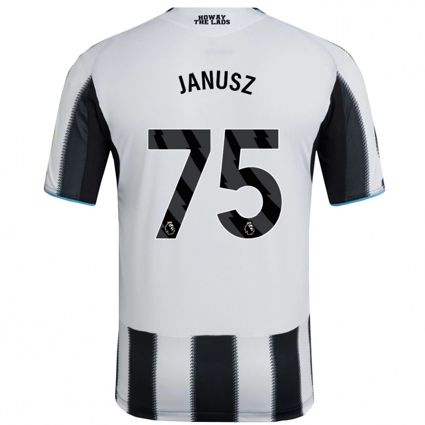 Danxen Dámské Adrian Janusz #75 Černá Bílá Domů Hráčské Dresy 2025/26 Dres
