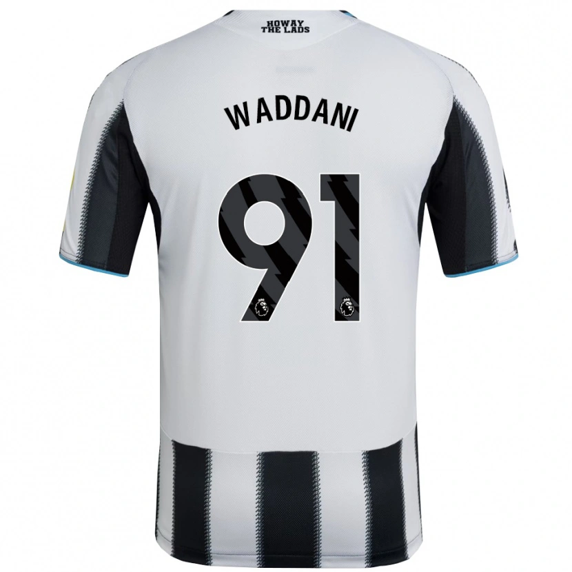 Danxen Dámské Mohamed Waddani #91 Černá Bílá Domů Hráčské Dresy 2025/26 Dres