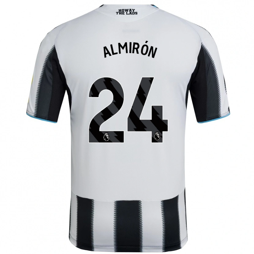 Danxen Dámské Miguel Almiron #24 Černá Bílá Domů Hráčské Dresy 2025/26 Dres