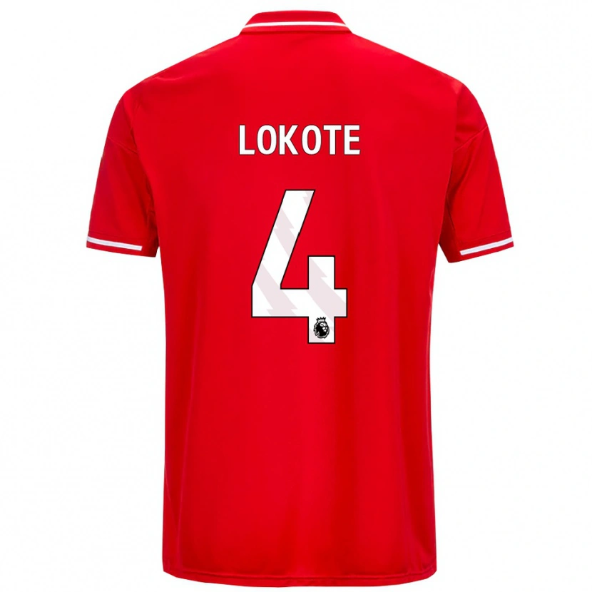 Danxen Dámské Eleazar Lokote #4 Červená Bílá Domů Hráčské Dresy 2025/26 Dres
