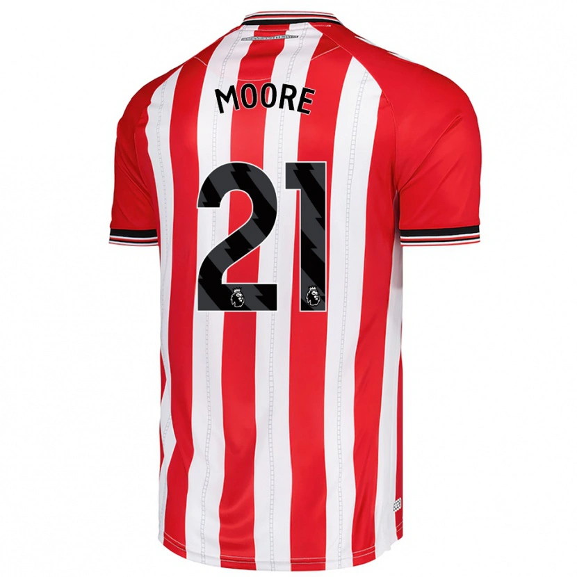 Danxen Dámské Simon Moore #21 Červená Bílá Domů Hráčské Dresy 2025/26 Dres