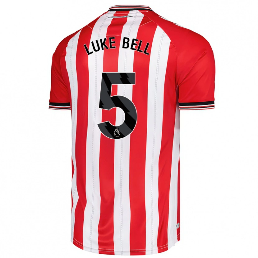 Danxen Dámské Luke Bell #5 Červená Bílá Domů Hráčské Dresy 2025/26 Dres