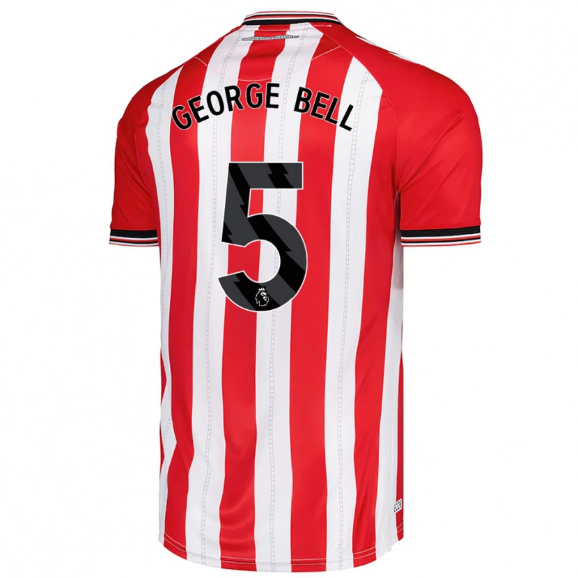 Danxen Dámské George Bell #5 Červená Bílá Domů Hráčské Dresy 2025/26 Dres