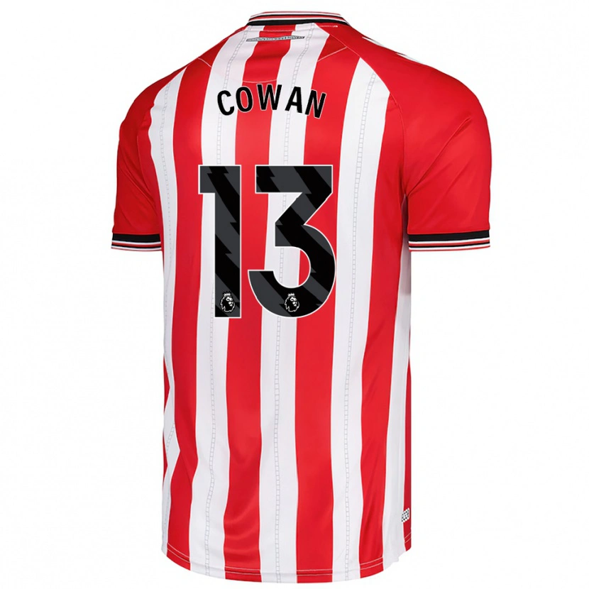 Danxen Dámské Joe Cowan #13 Červená Bílá Domů Hráčské Dresy 2025/26 Dres