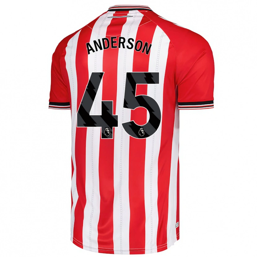 Danxen Dámské Joe Anderson #45 Červená Bílá Domů Hráčské Dresy 2025/26 Dres