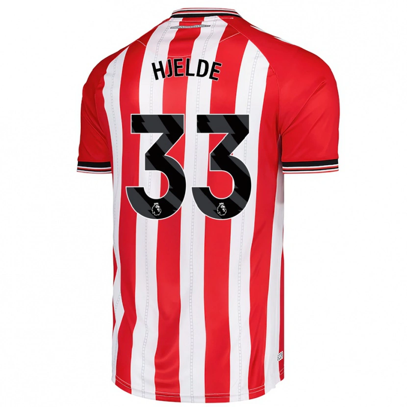 Danxen Dámské Leo Fuhr Hjelde #33 Červená Bílá Domů Hráčské Dresy 2025/26 Dres